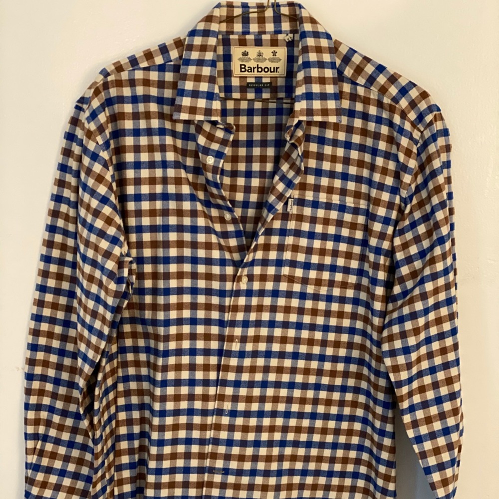 Barbour Regular fit plaid button down shirt